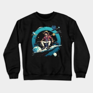 Luffy x Space - one piece anime character cool Crewneck Sweatshirt